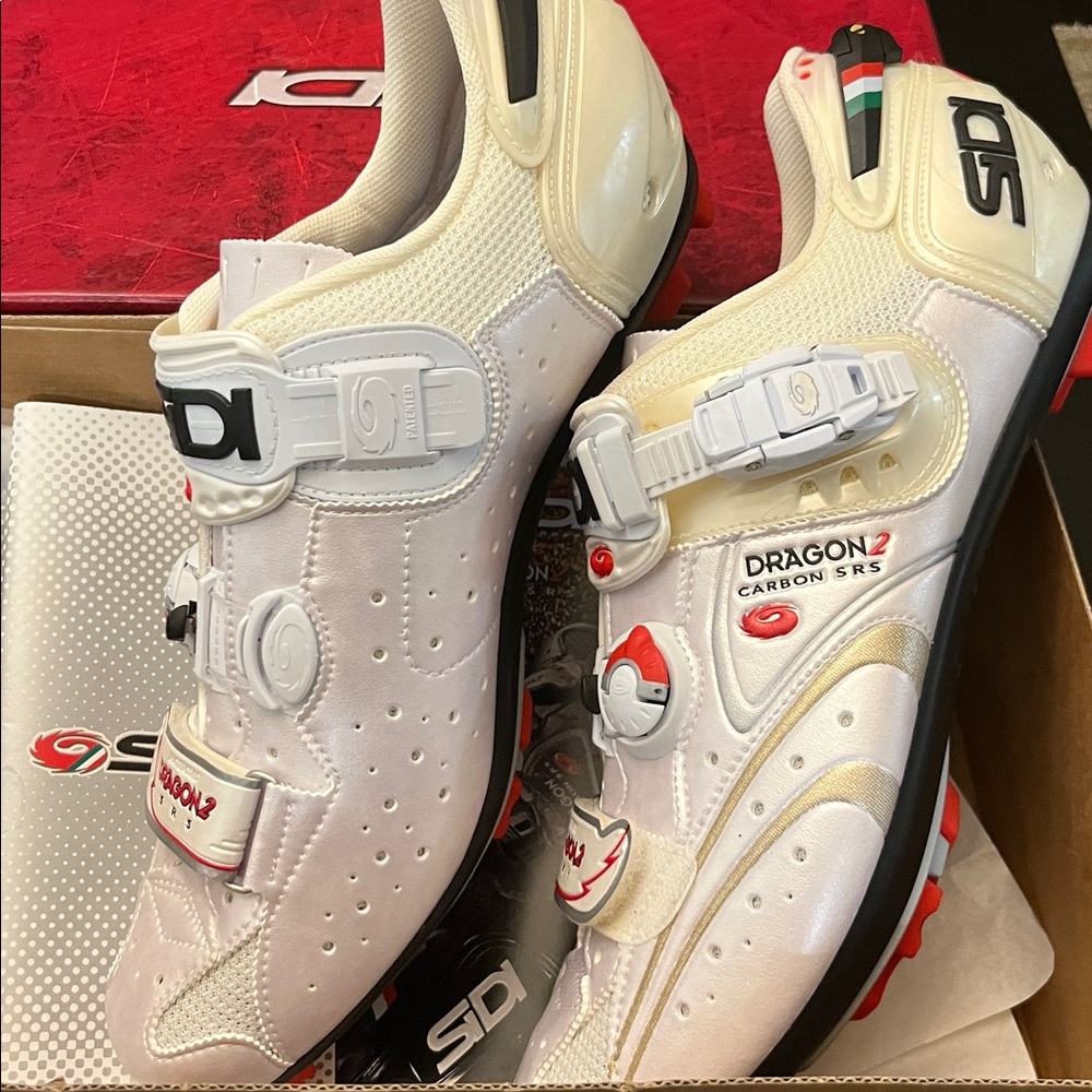 Bike shoes,Sido Dragón 2 Carbón SRSMTB shoe  White/pearl white size 46 US 11.5